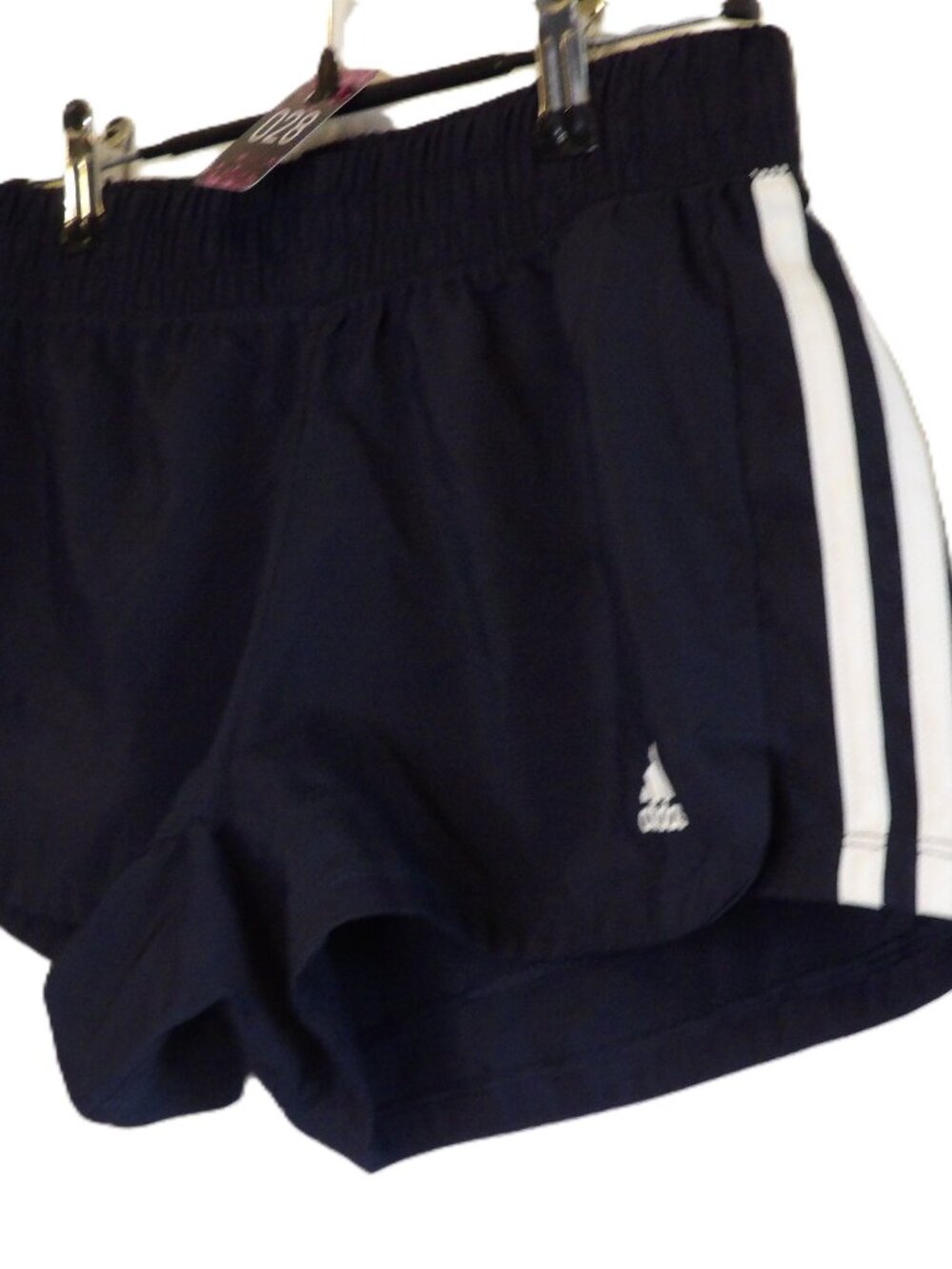 Adidas, Black and white stripe athletic shorts (Women's XS)